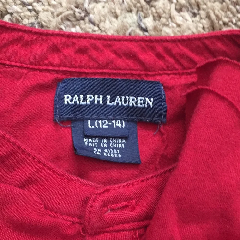 Ralph Lauren Girl Red Top Size L (12-14)